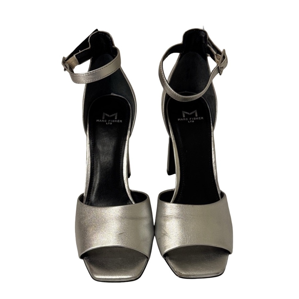 Marc Fisher Metallic Silver Heels